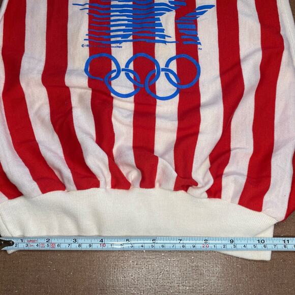 Vintage Levi's 1980 Los Angeles USA Olympic Committee Tank Top Crop Stripes Sz S - Picture 12 of 13